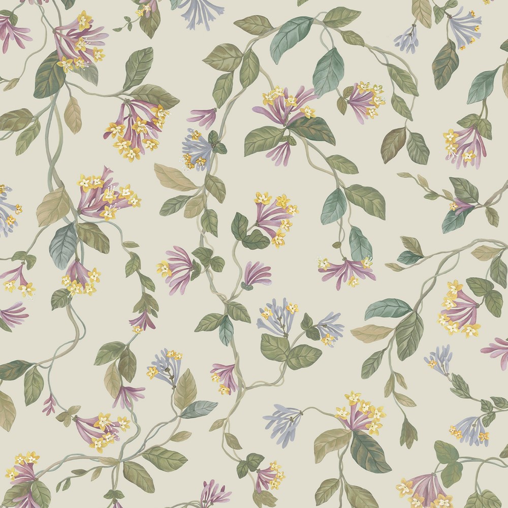 Flora Wallpaper 124/3020 by Cole & Son in Multi Old Olive Eau Du Nil